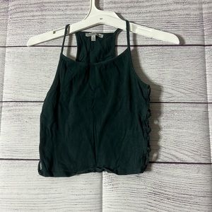 Charlotte Russe green crop top! Cut outs on the side! size small